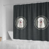 Cute Bichon Frise Dog Print Shower Curtain