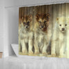 Sled Dogs Print Shower Curtains