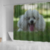 Cute Poodle Puppy Print Shower Curtains