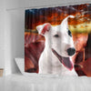 Cute Bull Terrier Print Shower Curtains