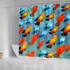 Platy Fish Print Shower Curtains