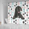 Spanish Water Dog Print Shower Curtain