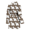 Sealyham Terrier Dog Pattern Print Women's Bath Robe