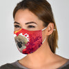 Pekingese On Heart Print Face Mask- Limited Edition