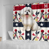 [AI Generated] Cute Maltese Dog From Georgia Print Shower Curtains