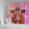 Limousin Cattle (Cow) Print Shower Curtains