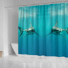 Shark Fish Print Shower Curtains