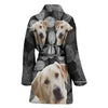 Cute Labrador Retriever Print Women's Bath Robe