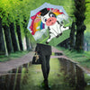 Cute Cow With Rainbow Print Umbrellas