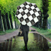 Border Collie Chess Print Umbrellas