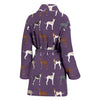 Italian Greyhound Dog Pattern Print Women's Bath Robe