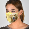 Golden Retriever Print Face Mask