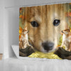 Shiba Inu Dog Print Shower Curtains