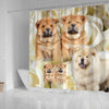 Chow Chow Print Shower Curtains