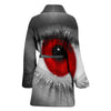 Red Eyes Print Women's Bath Robe