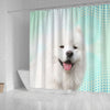 Lovely Samoyed dog Print Shower Curtain