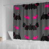 Scottish Terrier Dog Print Shower Curtain