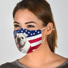 Bulldog US Flag Print Face Mask