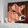 Cute Jersey Cattle (Cow) Print Shower Curtain