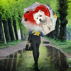 Westie With Heart Print Umbrellas