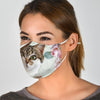 Cute American Wirehair Floral Print Face Mask