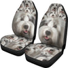 Old English Sheepdogs In Lots Print Car Seat Covers