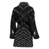 Black Patterns Print Women's Bath Robe