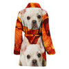 Lovely French Bulldog Print Women's Bath Robe