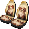 Cute Cavapoo Dog Print Car Seat Covers