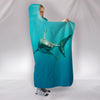 Shark Fish Print Hooded Blanket