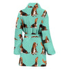 Amazing Basset Hound Dog Pattern Print Women's Bath Robe