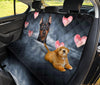 Miniature Pinscher On Heart Print Pet Seat Covers