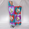 Chow Chow Pattern Print Hooded Blanket