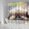 Funny Pekingese Dog Print Shower Curtains