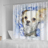 Chihuahua Dog Vintage Art Print Shower Curtains