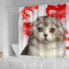 Scottish Fold Cat Print Shower Curtains