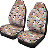 Japanese Chin Dog Floral Print Car Seat Covers