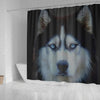 Amazing Siberian Husky Dog Print Shower Curtains
