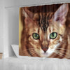 Lovely Bengal Cat Print Shower Curtains