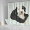 Old English Sheepdog Print Shower Curtain