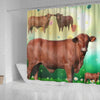 Amazing Santa Gertrudis cattle (Cow) Print Shower Curtain