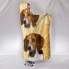 Cute American Foxhound Print Hooded Blanket