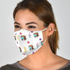 Cute Beagle Dog Patterns Print Face Mask