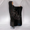 Black Great Dane Dog Art Print Hooded Blanket