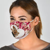 Yorkie In Heart Print Face Mask