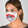 Shih Tzu In Heart Print Face Mask