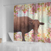 Danish Red cattle (Cow) Print Shower Curtain