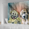 Soft Coated Wheaten Terrier Print Shower Curtains