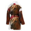 Rhodesian Ridgeback On White Print Women's Bath Robe