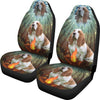 Cute Basset Hound Dog Print Car Seat Covers